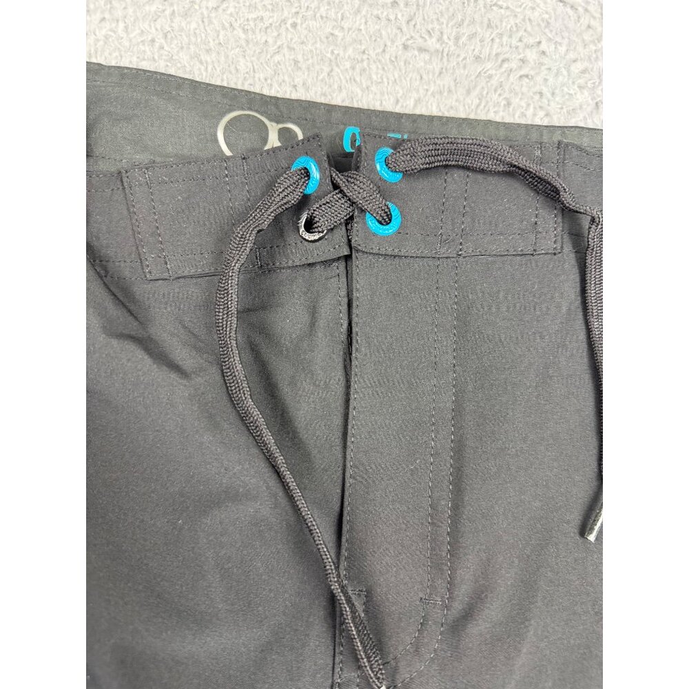 Mens Black OPFlex 4-Way Stretch Board Shorts 34 W/Zip Pocket Drawstring PreOwned - Picture 2 of 10